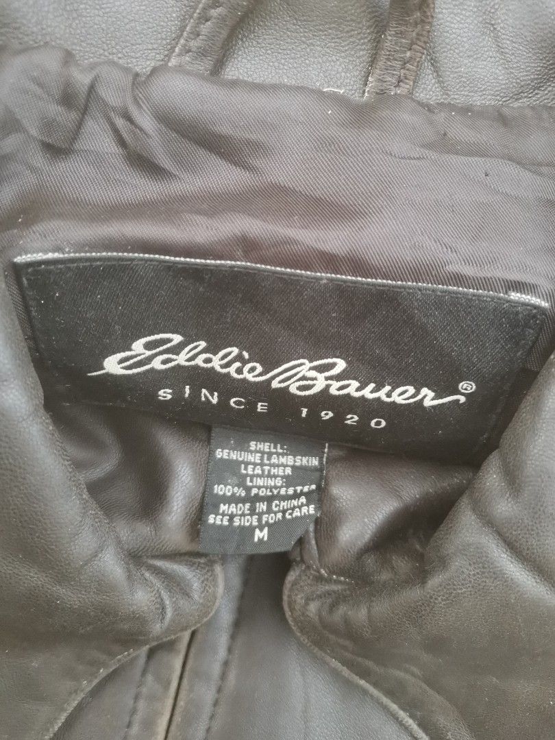 Eddie bauer lambskin leather jacket top