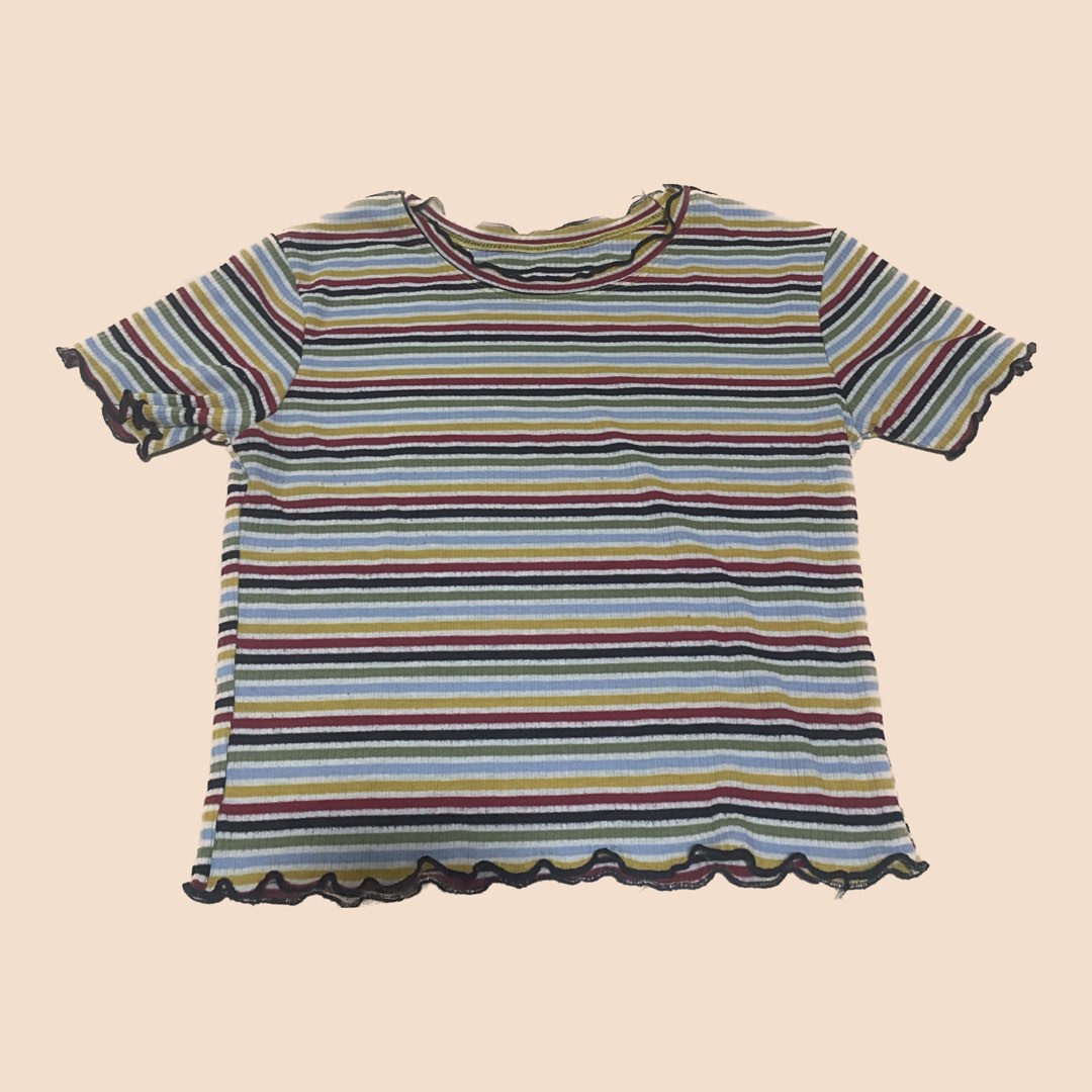 Y2K Stripes Crop Top on Carousell