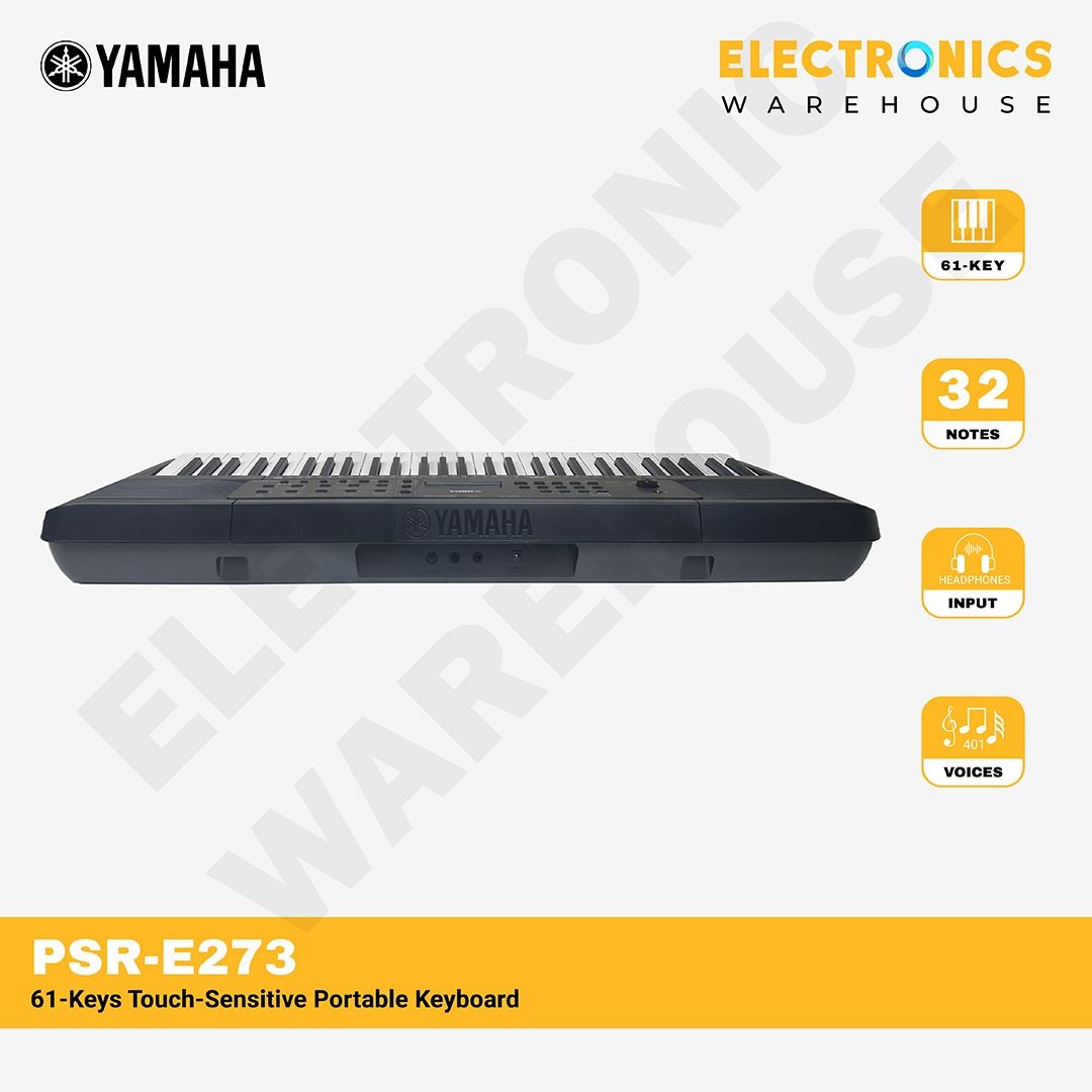 Yamaha PSR-E273 61-Key Portable Keyboard with Stand, Hobbies & Toys ...