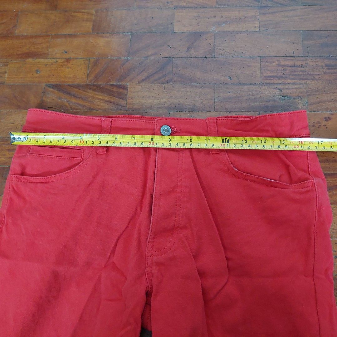Zara Man Red Knee Length Shorts on Carousell