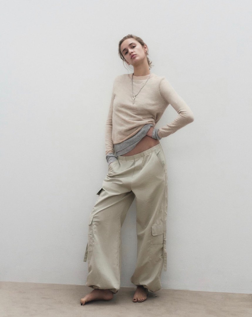 Zara pantalon cargo femme top