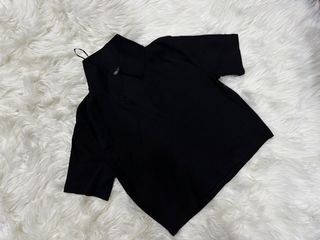 Zara polo crop top