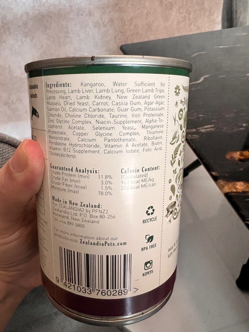 Zealandia Kangaroo Pate (385g) x 8 cans, Pet Supplies, Pet Food on Carousell