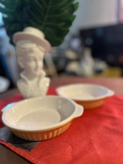 2pcs yellow ramekin