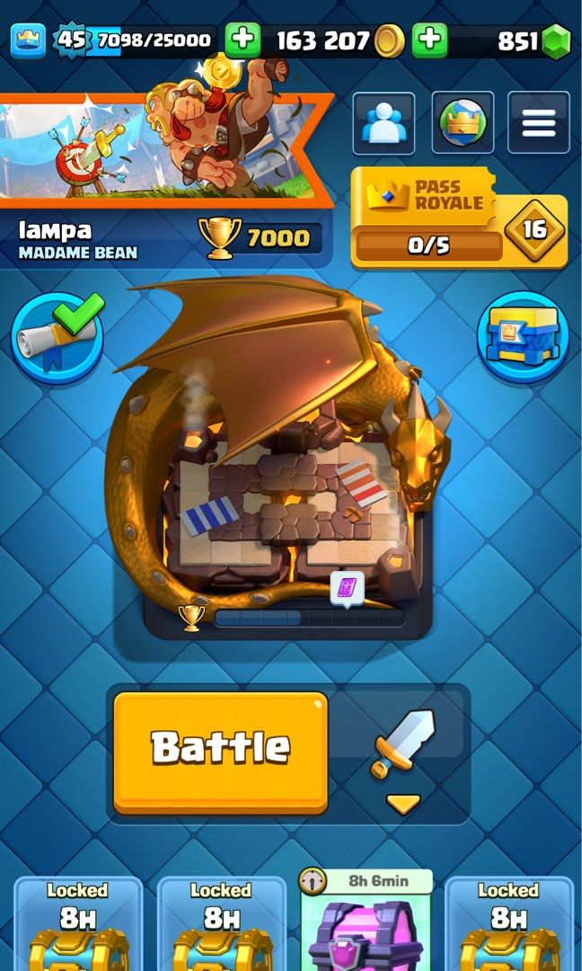 7000+ trophy Clash Royale Account Max level, Video Gaming, Video Games