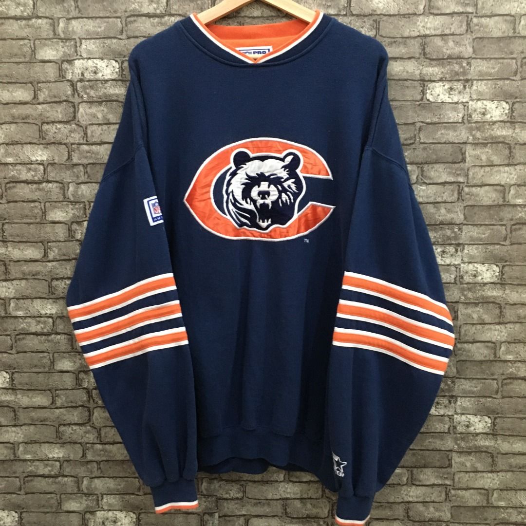 90s Starter NFL American Football Sweatshirt, Chicago Bears Embroidery  Crewneck Pullover, Men's Fashion, Activewear on Carousell