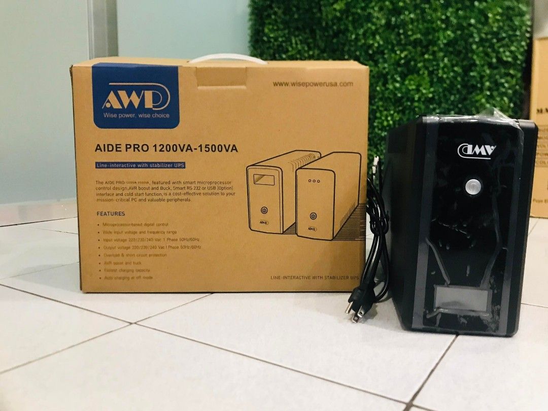 💯 AWP AID1500 1.5k/VA UPS 1500VA/900W Computer Server Stand-alone UPS (Category: Computer Parts) located in Makati City. Submitted by techubstoreandaccessories (Listing ID 1224727310, Image 1). Description: AWP AID1500 1.5k/VA UPS 1500VA/900W Computer Server Stand-alone UPS Onhand ready to ship‼️‼️ ✅BRANDNEW ORIGINAL & SEALED ✅ACTUAL PICTURE POSTED ✅ACCEPT WALK IN/PICK UP CLIENT (Mon-Fri 8am-7pm)( Saturday10am-4pm) 📍Location: Evangelista St. Ma