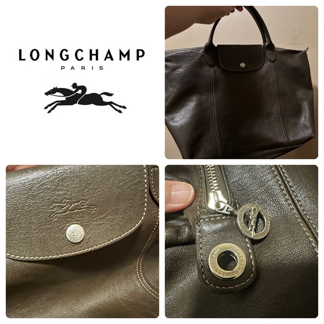 Longchamp Le Pliage Cuir top handle small size, Luxury, Bags & Wallets on  Carousell