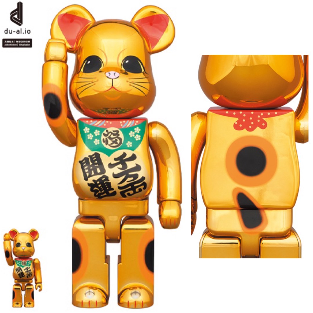 預訂 巜MEDICOM TOY BE@RBRICK 招財貓開運・千万両金色100 