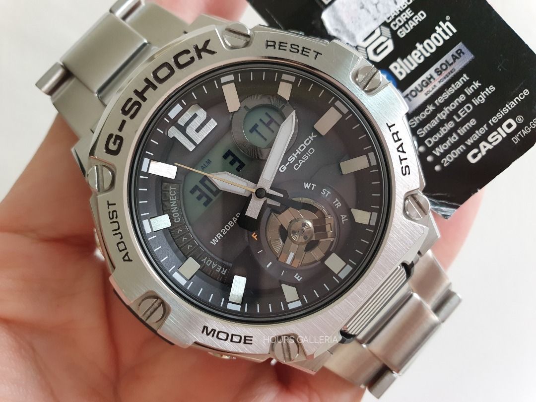 CASIO Gshock GST B300 SOLAR BLUETOOTH CARBON G-Steel G-Shock, Men's ...