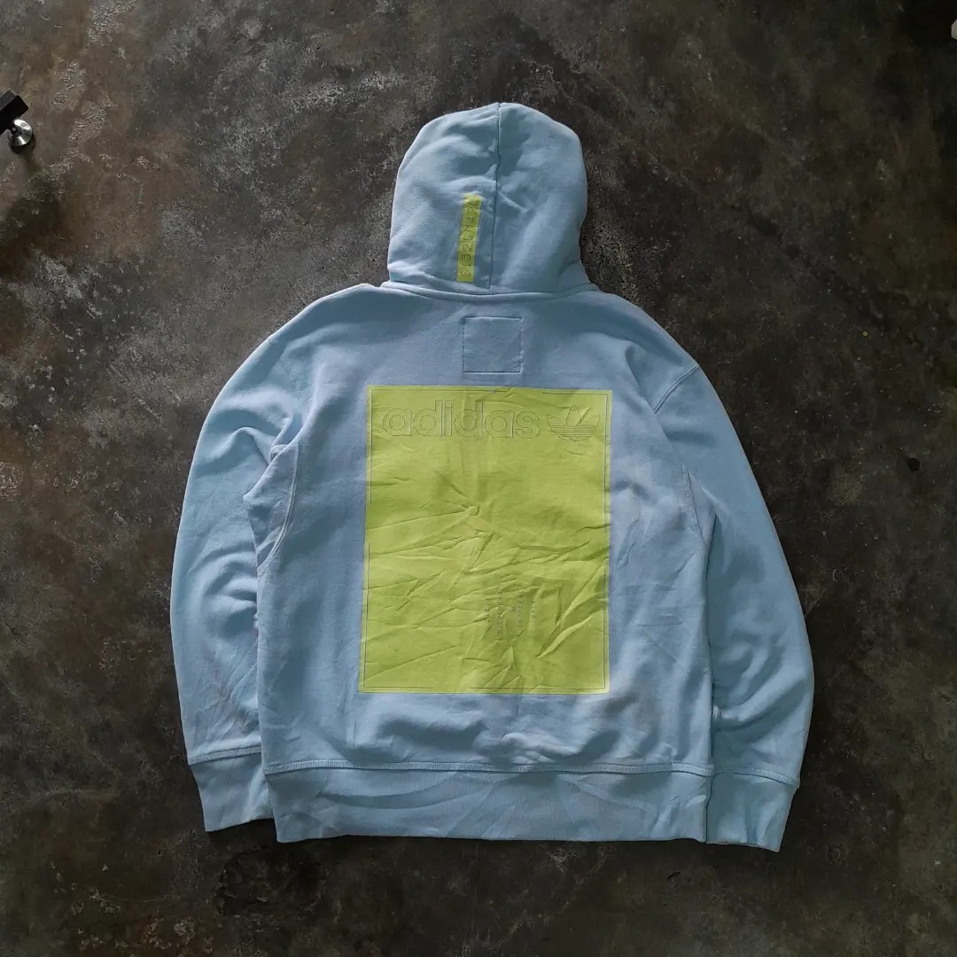 ADIDAS BUILT FOR PURPOSE HOODIE LIGHT BLUE, Fesyen Pria, Pakaian , Baju