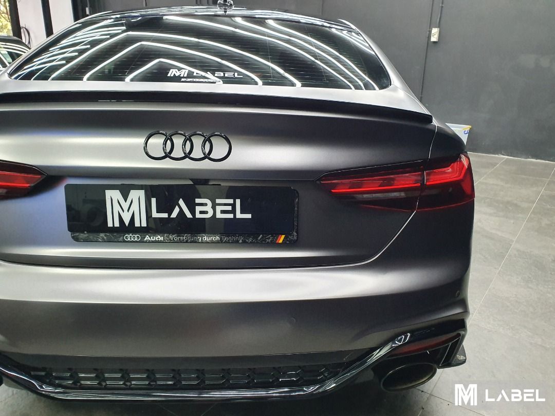 Audi A5 Sportback Full Vinyl Wrap Satin Metallic Gunsmoke Grey, Car