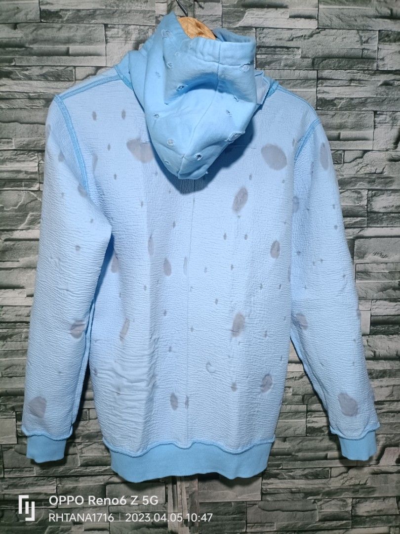 Givenchy blue ripped hot sale hoodie