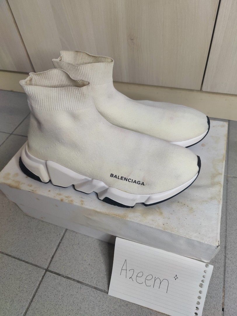 balenciaga speed trainer mens silver