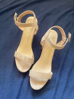 beige platform heels