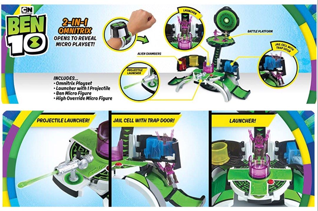  Ben 10 Inside The Omnitrix Micro World Playset : Toys & Games