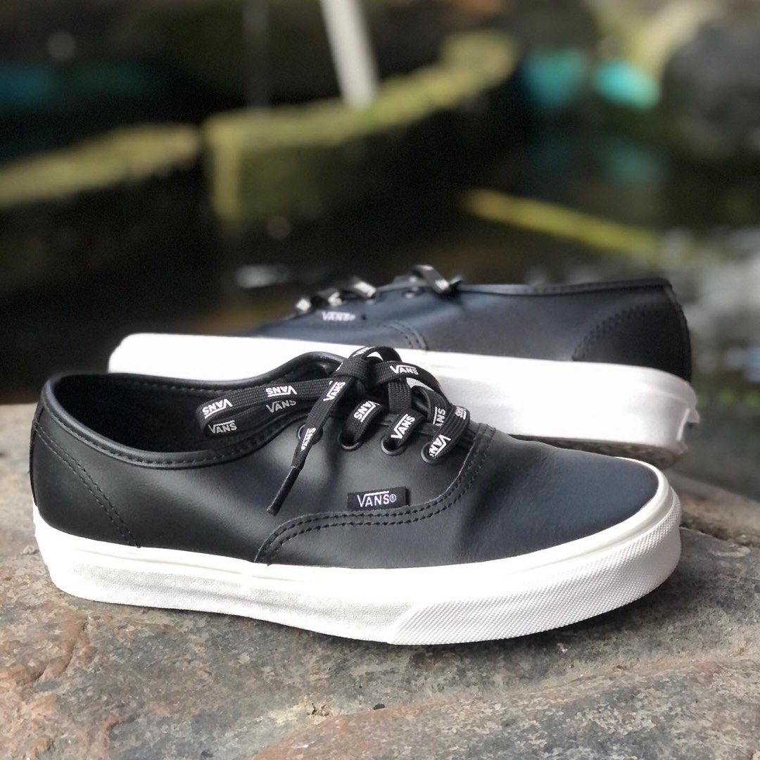 Vans black authentic webbing trainers sale