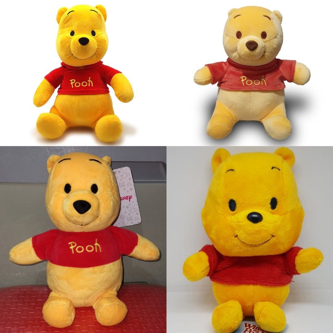 Brand New 18 9 8 6 Disney Winnie The Pooh Bear Sitting Figurine Plush Stuffed Soft Toy