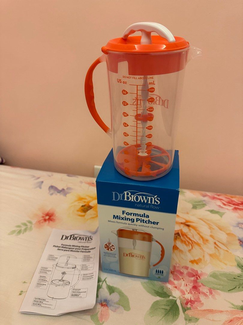 [Brand New] DrBrown’s Formula/Breastmilk Mixing Pitcher - Orange on ...