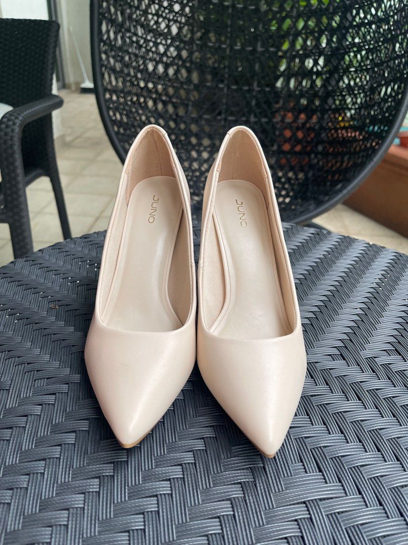 Brand new high heels white colour from Korea Charles Keith