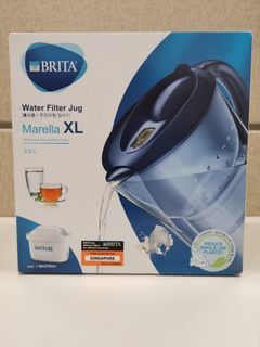 BRITA Marella XL German Made Water Filter Jug 3.5 L Blue, Powerful  Filtration with MicroFlow Technology