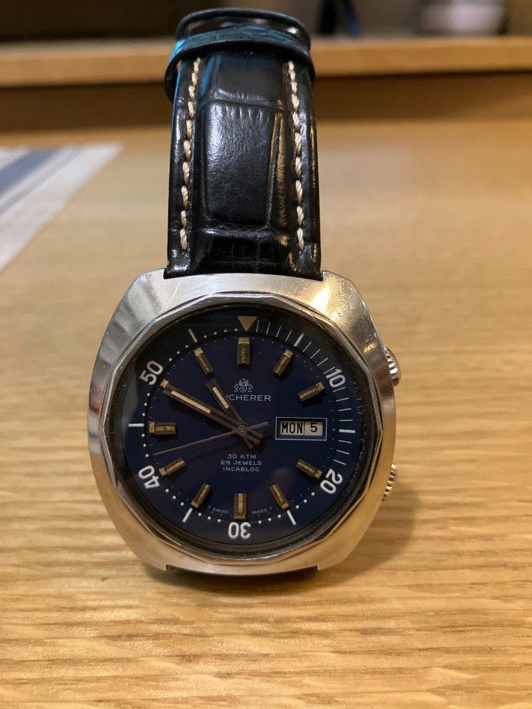 Bucherer vintage super compressor diver Carousell