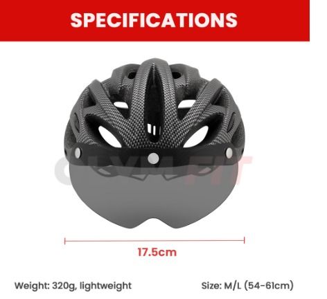 CAIRBULL Bicycle Bike Helmet Visor LED Tail Light Unisex Men Women