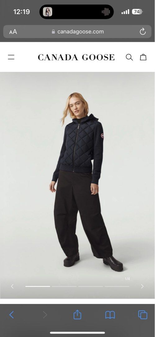 Hybridge quilted knit sales hoody black label