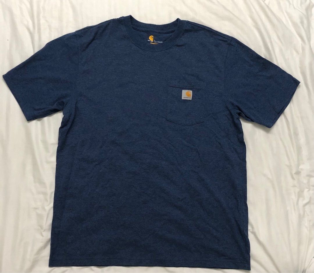 Carhartt Blue K87 Pocket Tee (Category: Tshirts & Polo Shirts ) located in Quezon City. Submitted by jdl___17 (Listing ID 1224852842, Image 1). Description: L- 30.5in W- 24in.