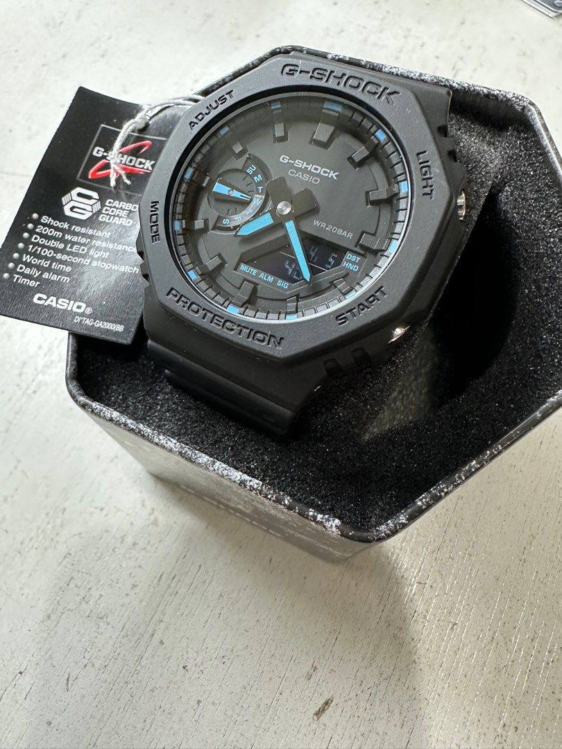 Casioak Gcshock GA2100-1A2 (Category: Men's Watches) located in Manila. Submitted by seikowatchfactory (Listing ID 1224850299, Image 2). Description: Contact: +639178302158 sms/viber/whatsapp/wechat/telegram BNIB 10/10 Model: Casio Gshock GA2100-1A2 Price: 4995 Specifications: Carbon Core Guard Diameter: 45.4mm Height: 11.8mm Material: Resin World Time - 31 Time Zones 1/100 second stopwatch Timer 5 daily alarms Double LED Lights Full Auto-Calenda