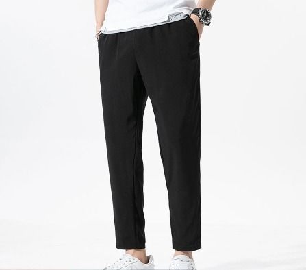 Mens black outlet ankle trousers