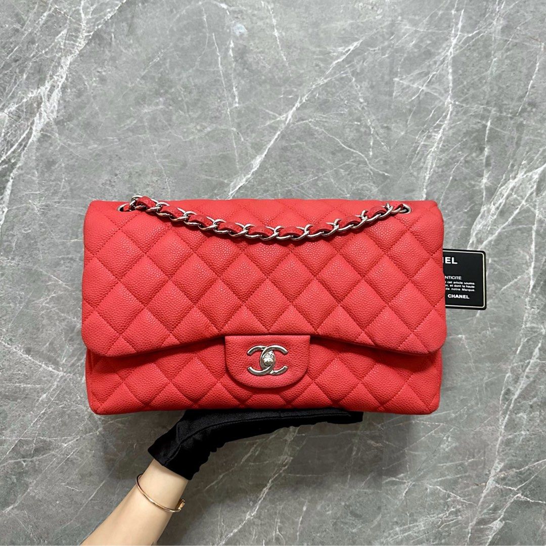 Chanel Jumbo Caviar Double Flap No 18, Luxury, Bags & Wallets on Carousell