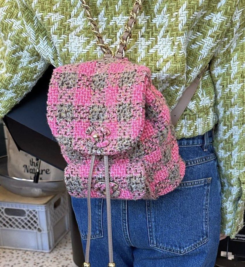 Chanel backpack tweed store
