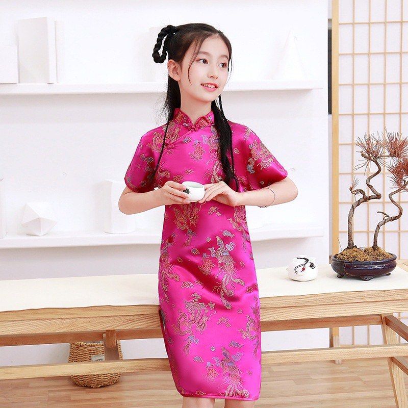 Pink cheongsam cheap