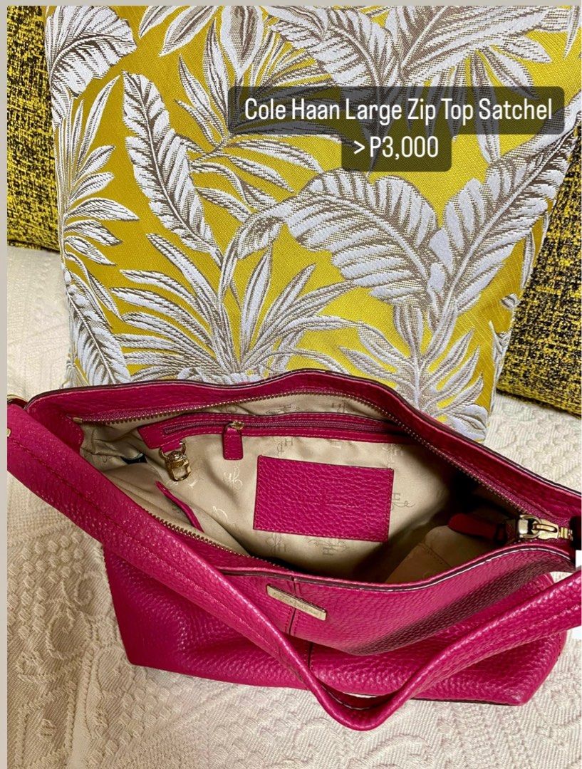 Cole Haan Satchel (Category: Luxury Bags & Wallets) located in Binan City. Submitted by de.clutterbyM (Listing ID 1224791216, Image 3). Description: Decluttering Preloved (personal) and Brand new bags from Japan. Kindly check each photo for price and details Location: Biñan, Laguna MOP: Gcash or Bank transfer MOD: Shopee checkout for shipping only (additional P10) 📌Reservations are for sure buyers only 📌NO TO JOY MINERS - Once you commented MIN