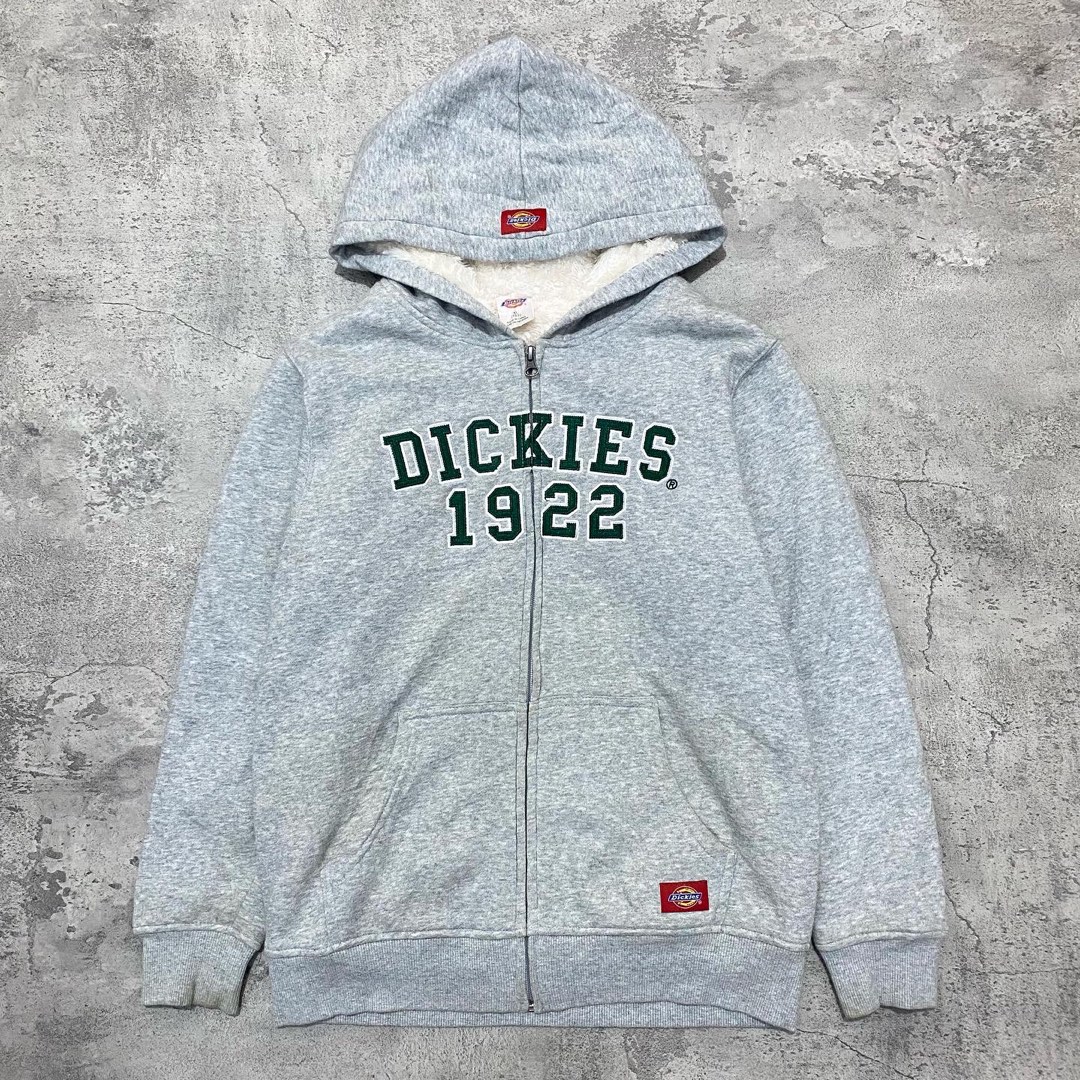 dickies-sherpa-zip-hoodie-fesyen-pria-pakaian-atasan-di-carousell