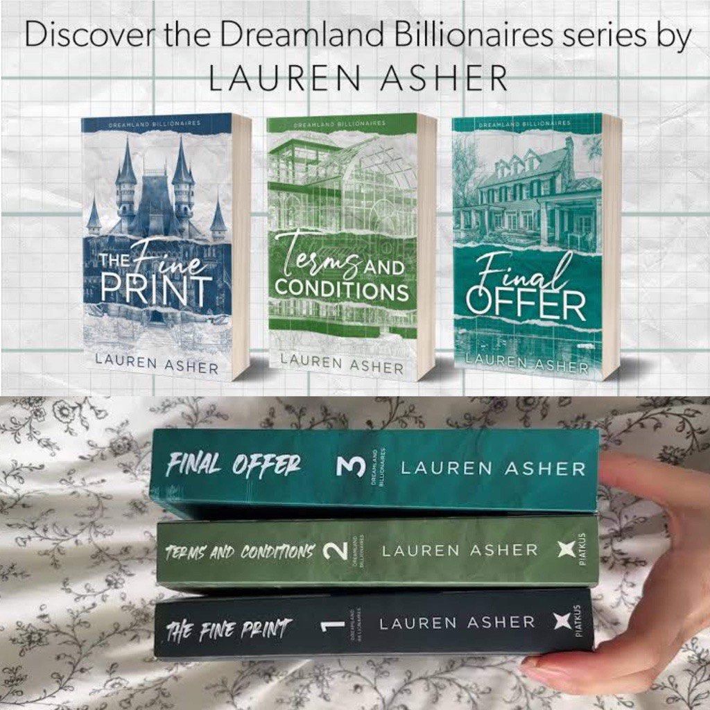 Dreamland Billionaires 3books Series by Lauren Asher (The Fine Print, Terms  and Conditions & Final Offer)