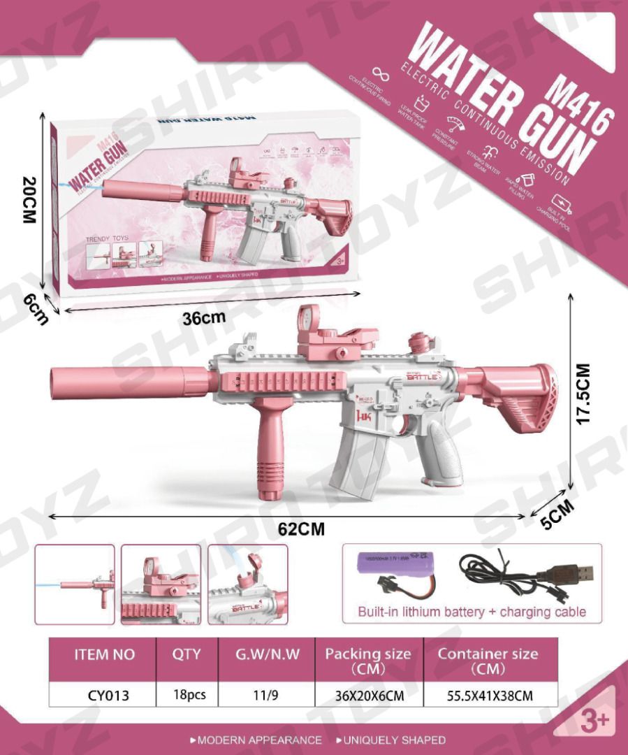 Electric Blaster Repeater Water Gun Glock/M4A1/Space Gun, Sports
