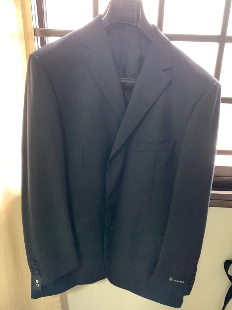 Mens black suit hotsell jacket size 52