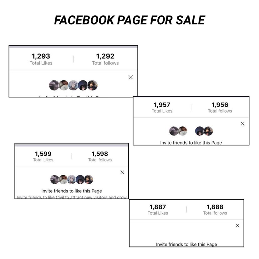 FB PAGES FOR SALE on Carousell