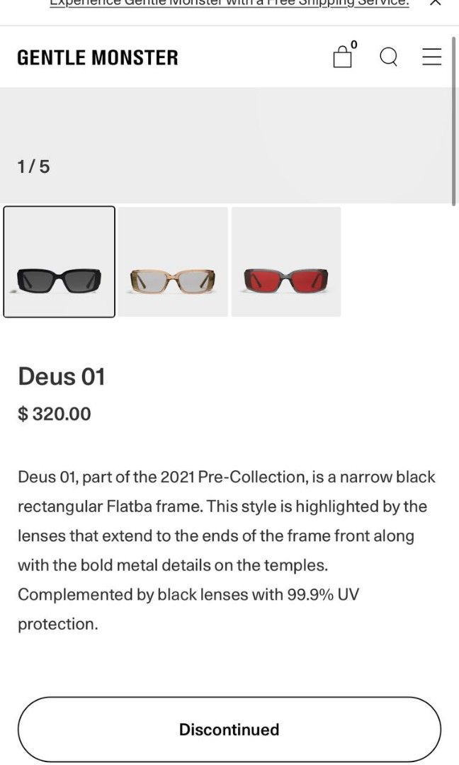 Gentle Monster Deus 01 Authentic Original Shades Sunglasses