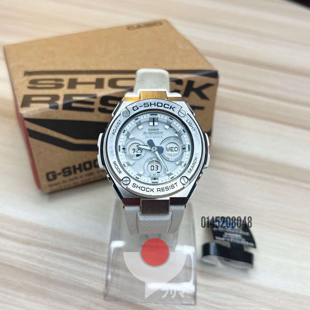 T48 G-SHOCK GST- W310 電波ソーラー CASIO 腕時計 白 - 時計
