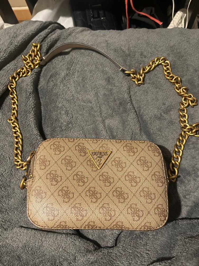 Gold cheap guess handbag