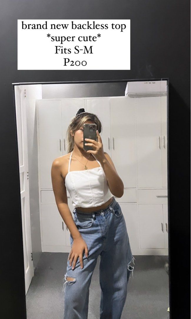 cute backless top