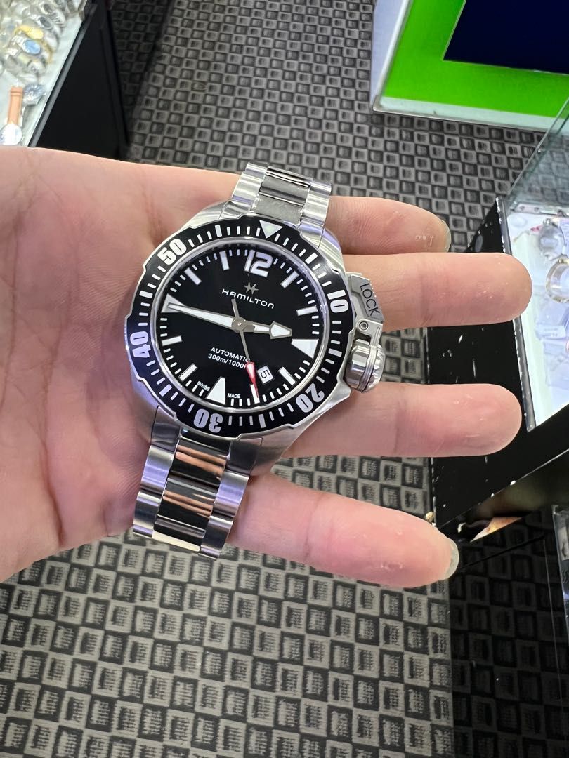 HAMILTON KHAKI NAVY FROGMAN SWISS MADE AUTOMATIC DIVERS 300M