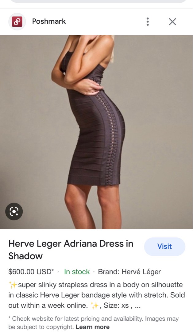 Herve Leger XXS unused Women s Fashion Dresses Sets Dresses on Carousell