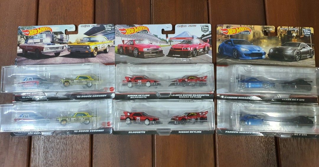Hotwheels Premium 2 pack LBWK R34 Pandem Subaru BRZ Lexus RC F GT3 ...