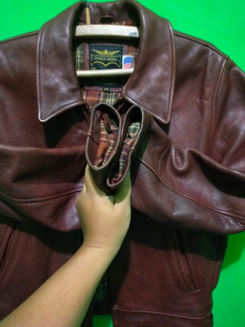 HUMAN BEING LEATHER JACKET ORIGINAL MADE IN USA