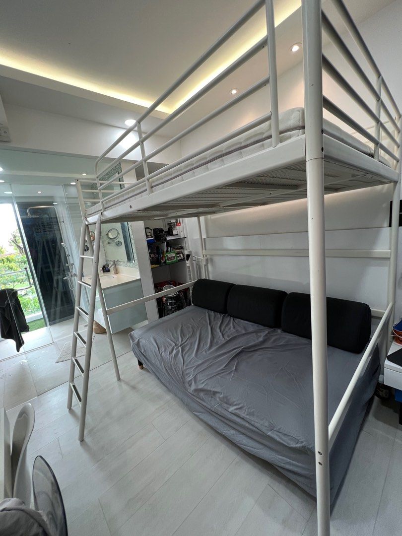 IKEA double loft bed, Furniture & Home Living, Furniture, Bed Frames