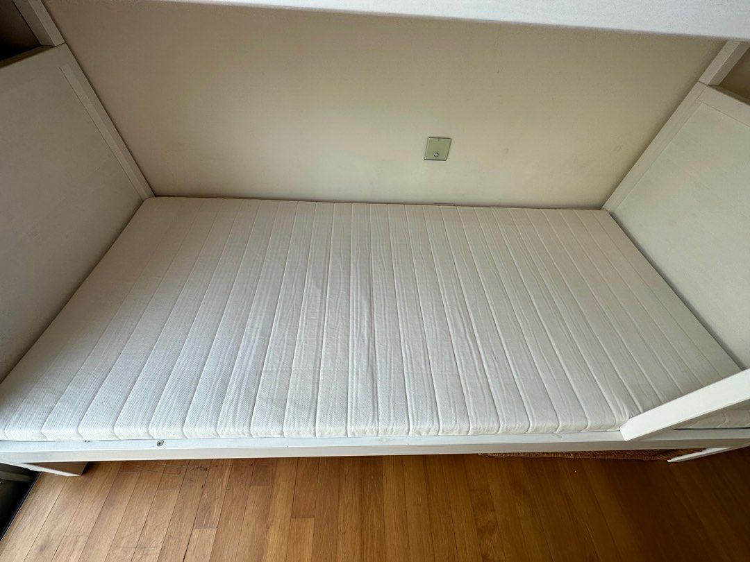 IKEA MYDAL BUNK BED WHITE, Furniture & Home Living, Furniture, Bed